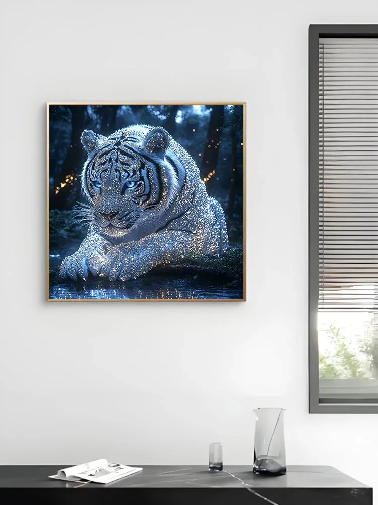 Kit peinture diamant tigre forêt 5D adulte