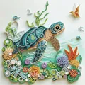 Kit peinture diamant tortue fleur 5D – 1