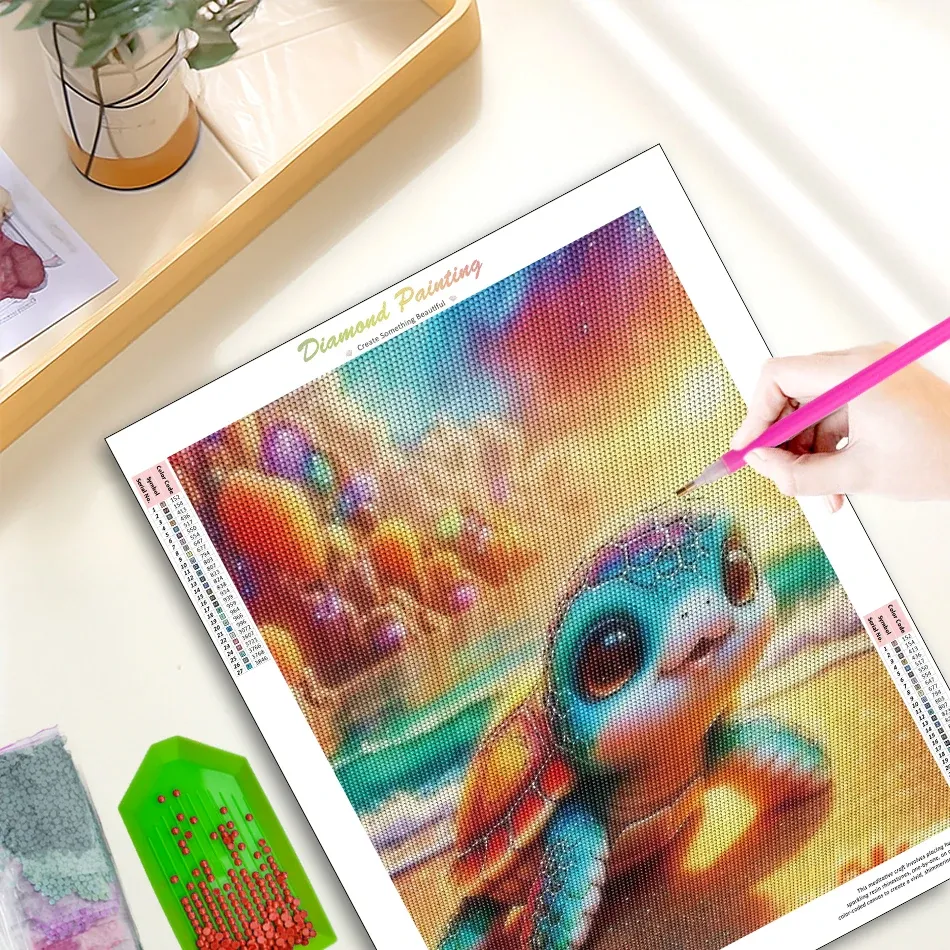 Kit peinture diamant tortue plage 20x30 à 40x50 cm