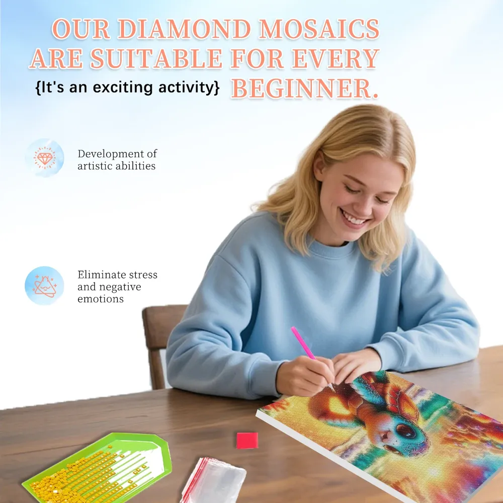 Kit peinture diamant tortue plage 20x30 à 40x50 cm