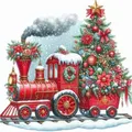 Kit peinture diamant Train Noël 20x20 à 40x40cm – 1