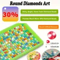Kit peinture diamant vache café 20x20cm à 50x50cm rond – 3