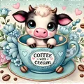 Kit peinture diamant vache café 20x20cm à 50x50cm rond – Couleur JY070