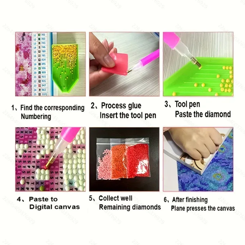 Kit peinture diamant vélo 20x20 à 50x50 cm