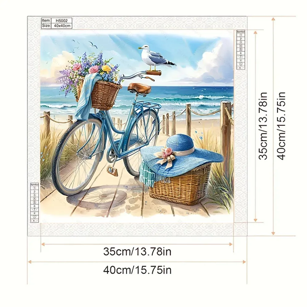 Kit peinture diamant vélo 20x20 à 50x50 cm