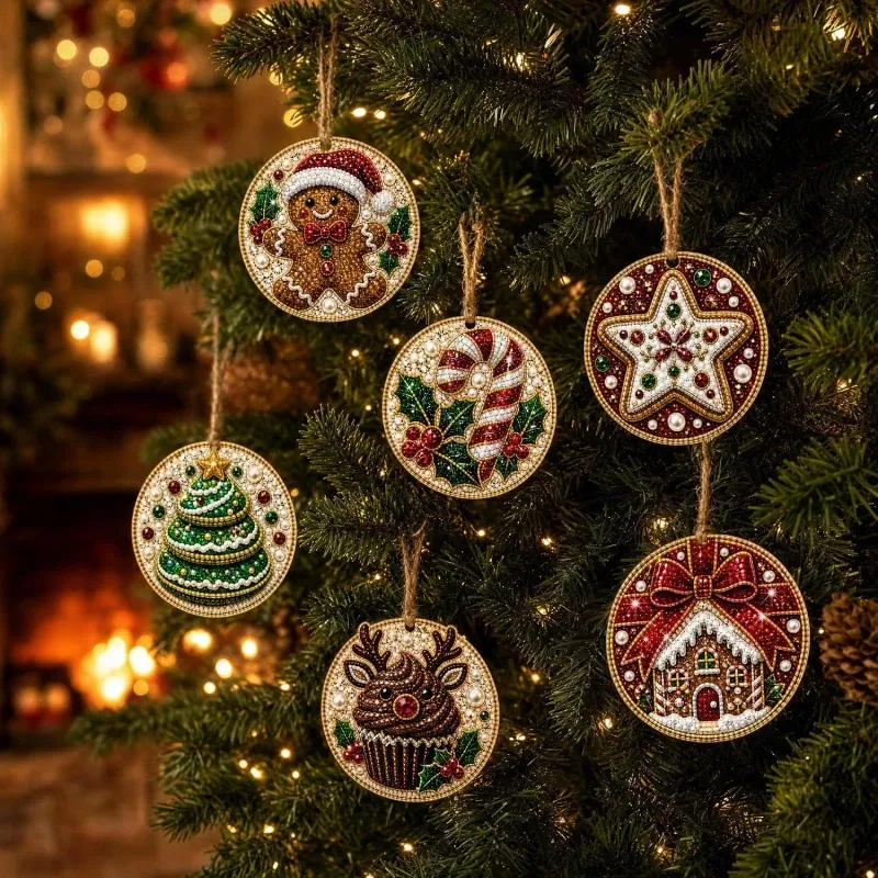 Kit peinture Noël 6 pièces décorations à suspendre