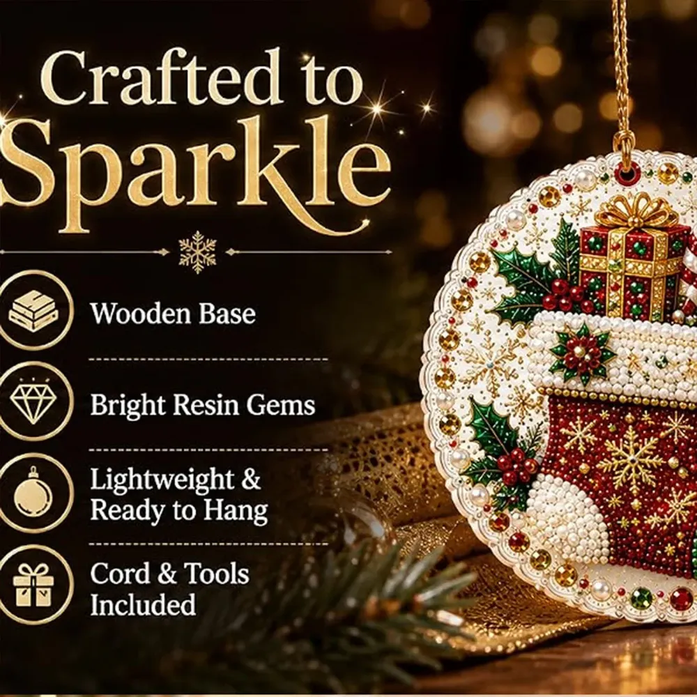 Kit peinture Noël 6 pièces décorations à suspendre