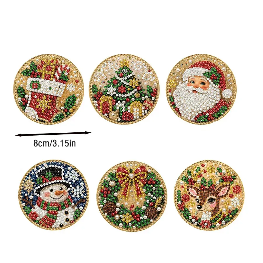Kit peinture Noël 6 pièces décorations à suspendre