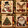 Kit peinture perles Noël avec cadre artisanat DIY – 1