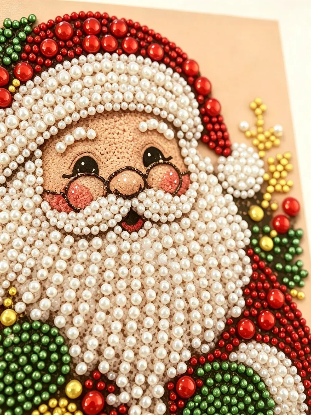Kit peinture perles Noël avec cadre artisanat DIY