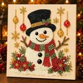 Kit peinture perles Noël avec cadre artisanat DIY – Couleur Gris clair (6)
