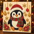 Kit peinture perles Noël avec cadre artisanat DIY – Couleur vert (7)
