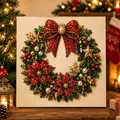 Kit peinture perles Noël avec cadre artisanat DIY – Couleur Violet (5)