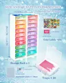 Kit rangement 3-en-1 peinture diamant plateaux étiquettes – 6