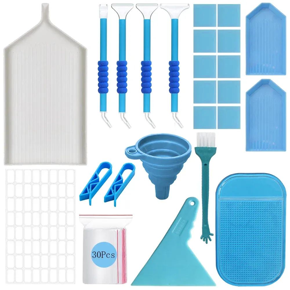 Kit rangement accessoires peinture diamant 30 pots