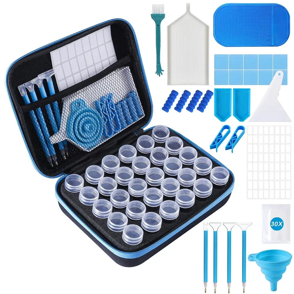 Kit rangement accessoires peinture diamant 30 pots