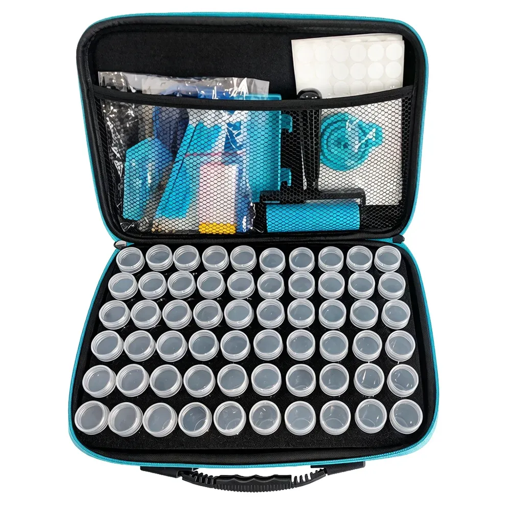 Kit rangement peinture diamant boîte perles stylo rouleau