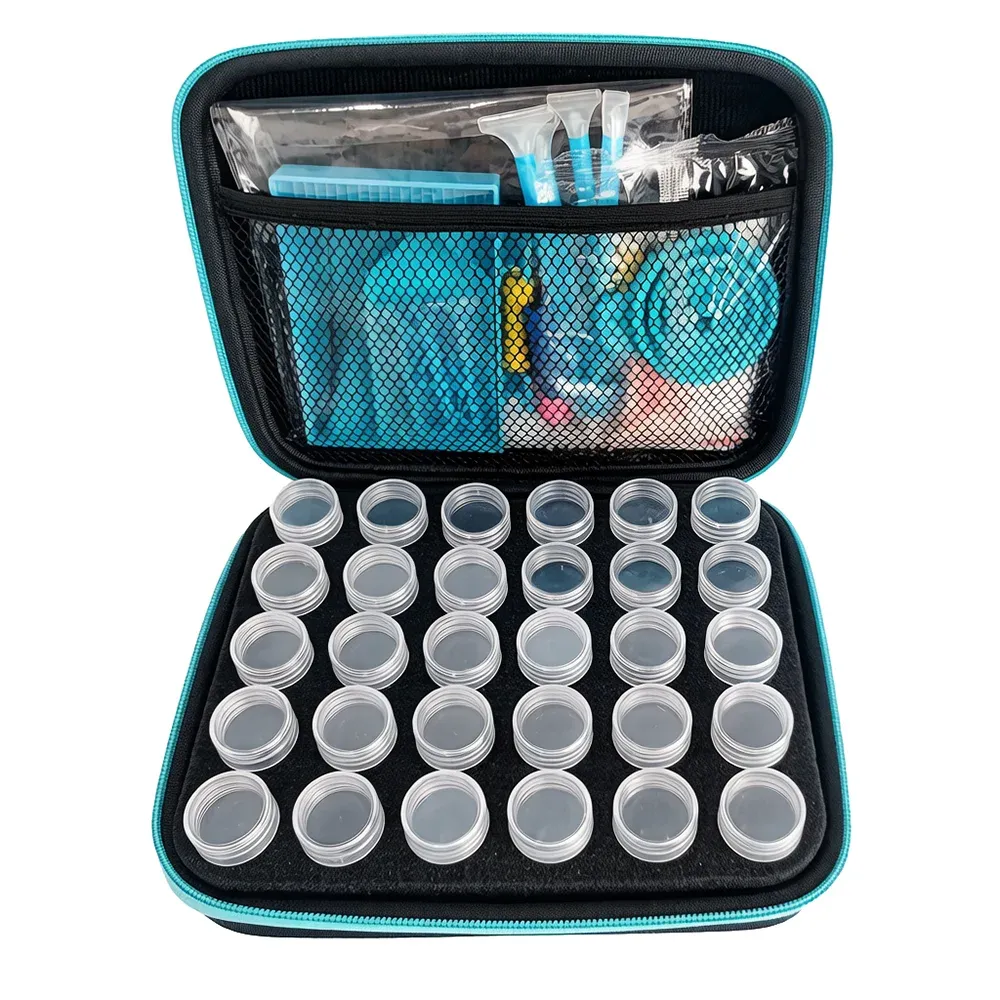 Kit rangement peinture diamant boîte perles stylo rouleau