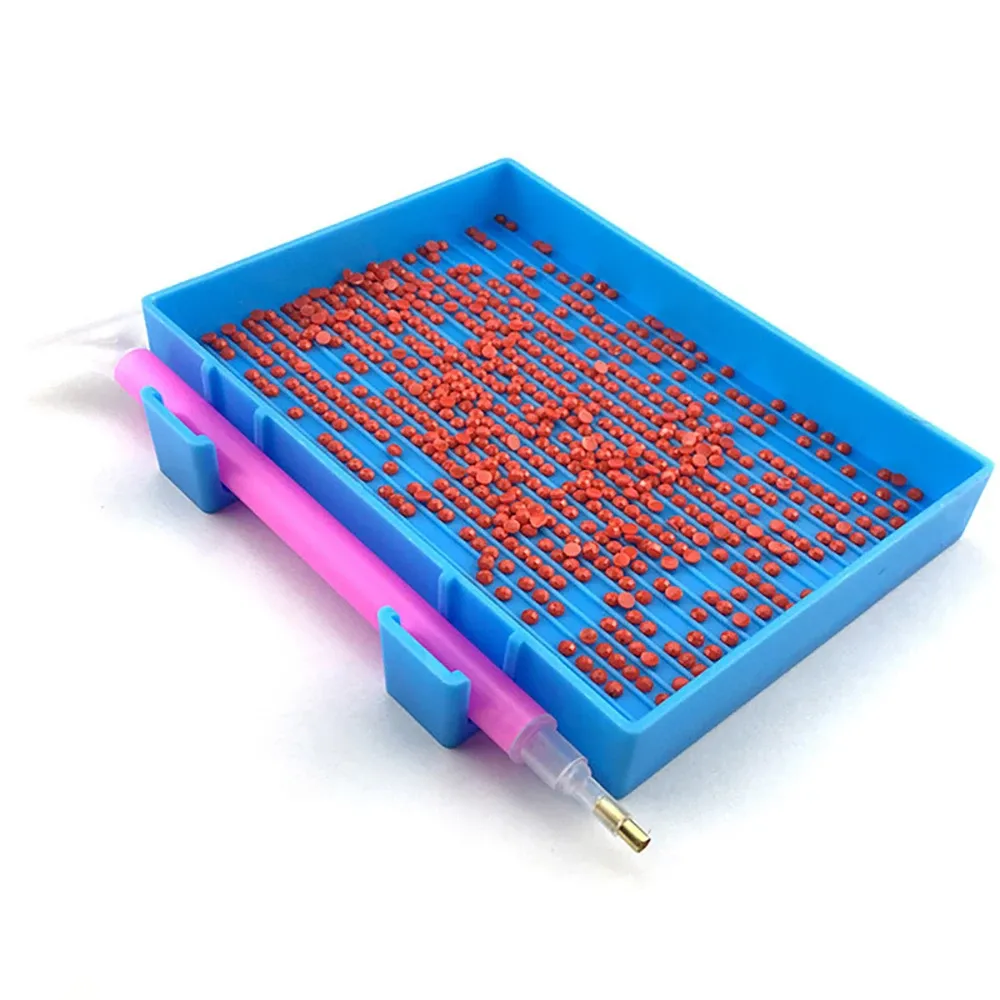 Kit rangement peinture diamant boîte perles stylo rouleau