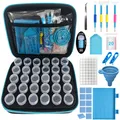 Kit rangement peinture diamant boîte perles stylo rouleau – Couleur Jaune