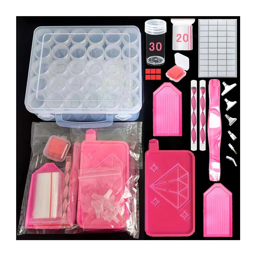 Kit rangement peinture diamant DIY avec accessoires