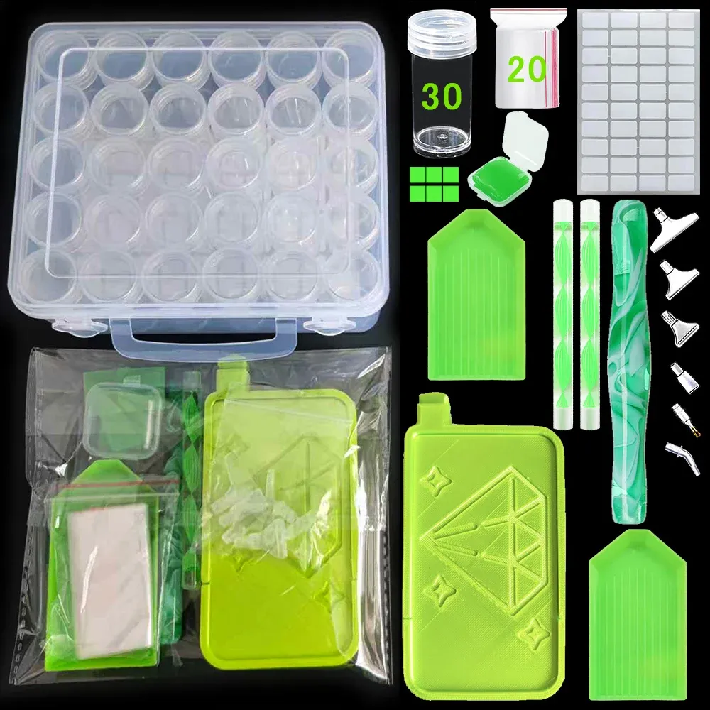 Kit rangement peinture diamant DIY avec accessoires