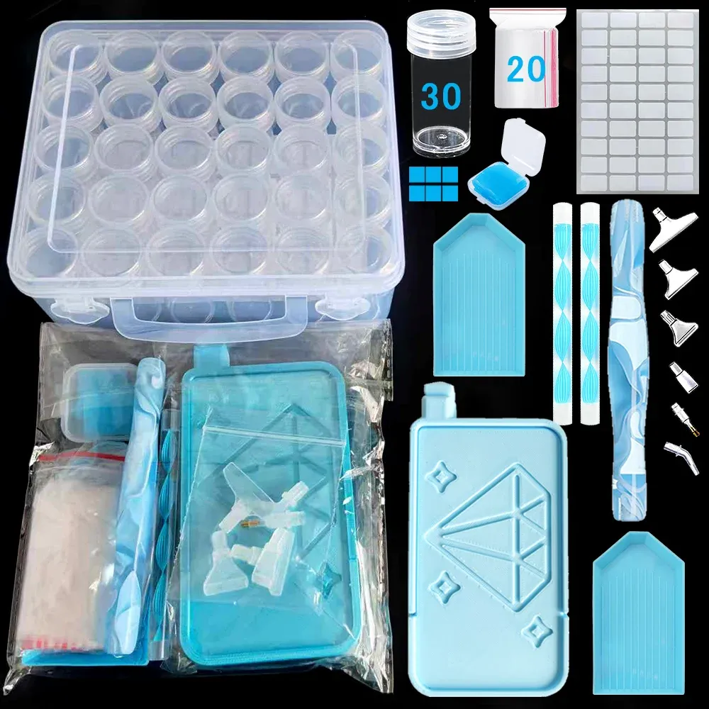 Kit rangement peinture diamant DIY avec accessoires
