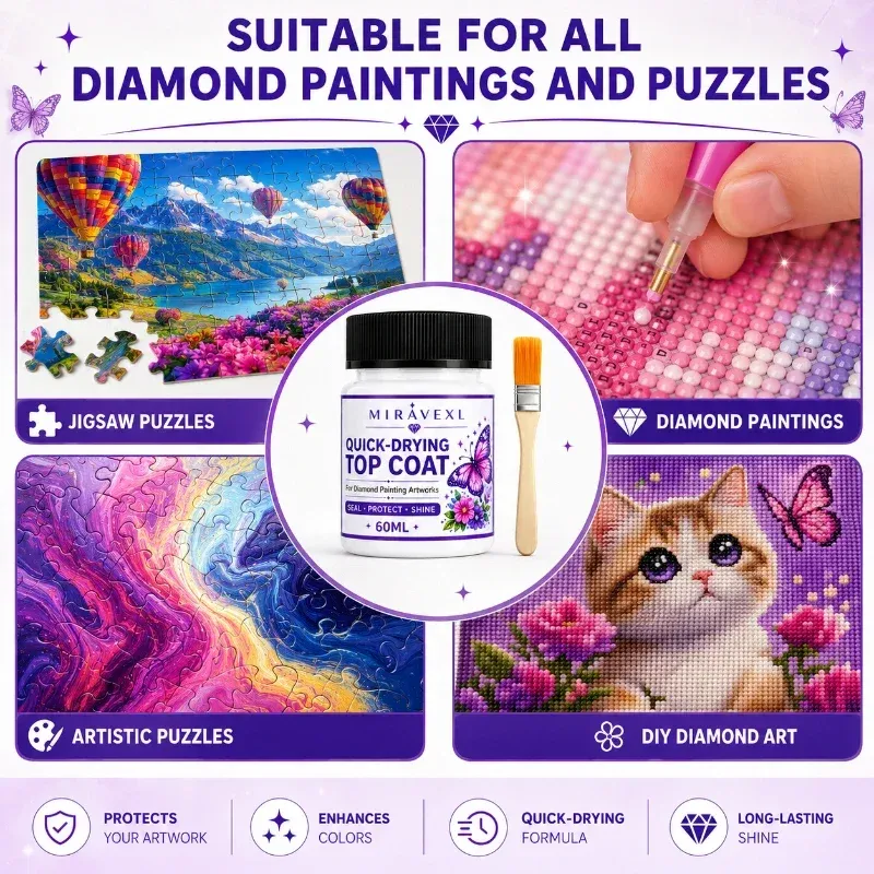 Kit scellement peinture diamant 1 à 3 sets finition brillante