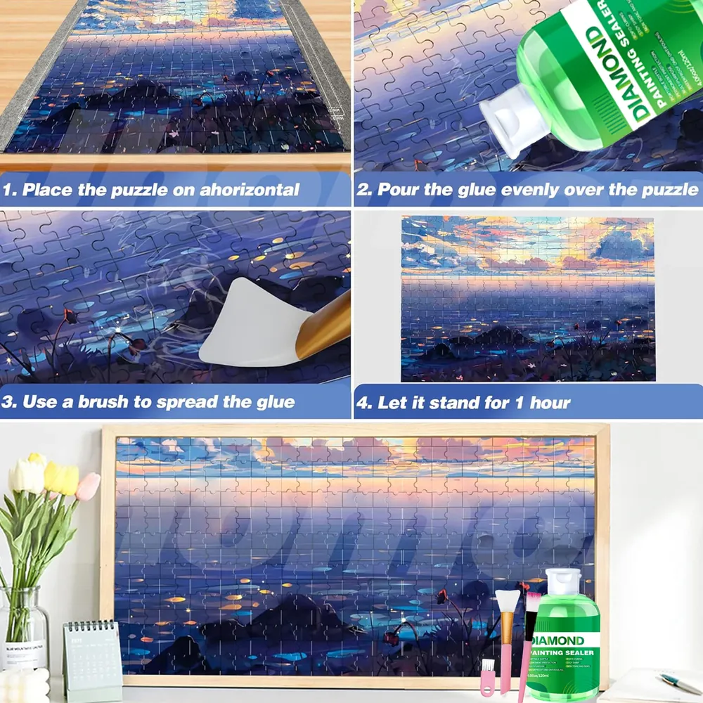 Kit scellement peinture diamant 120 à 240 ml avec 3 pinceaux