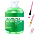 Kit scellement peinture diamant 120 à 240 ml avec 3 pinceaux – Couleur Green-1