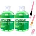 Kit scellement peinture diamant 120 à 240 ml avec 3 pinceaux – Couleur green-2