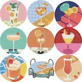 Kit sous-verres peinture diamant océan 8 pièces – Couleur AE-BD247