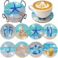 Kit sous-verres peinture diamant océan 8 pièces – Couleur AE-BD252