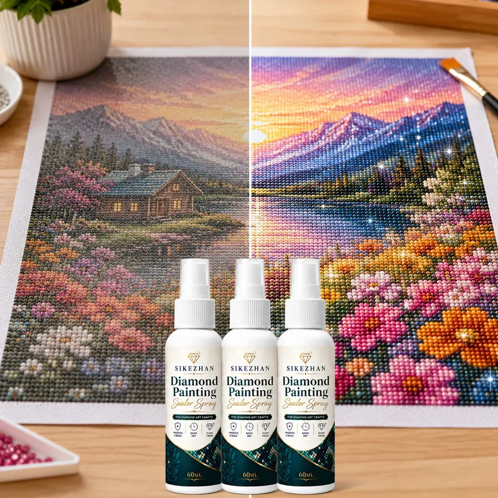 Kit spray scellant brillant pour peinture diamant