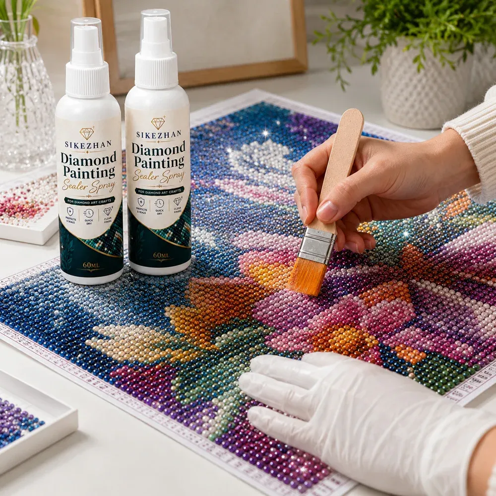 Kit spray scellant brillant pour peinture diamant