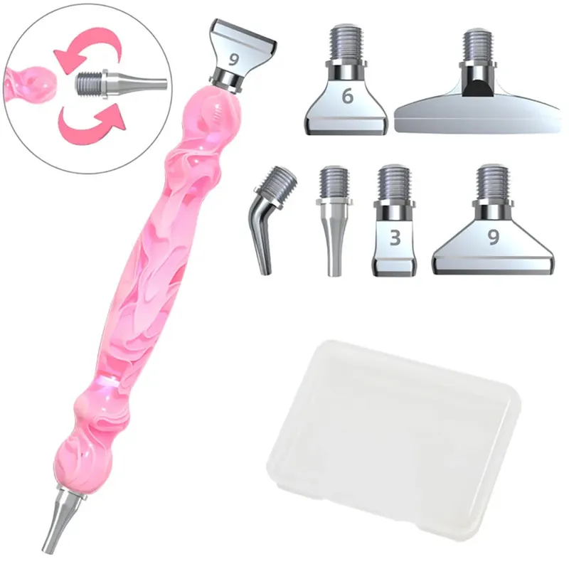 Kit stylos peinture diamant résine 5D 6 pointes