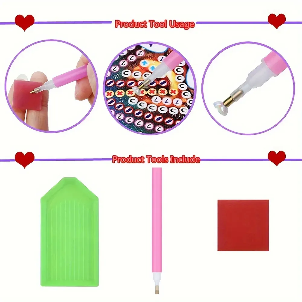 Kit tapis diamant floral 20 à 50 cm