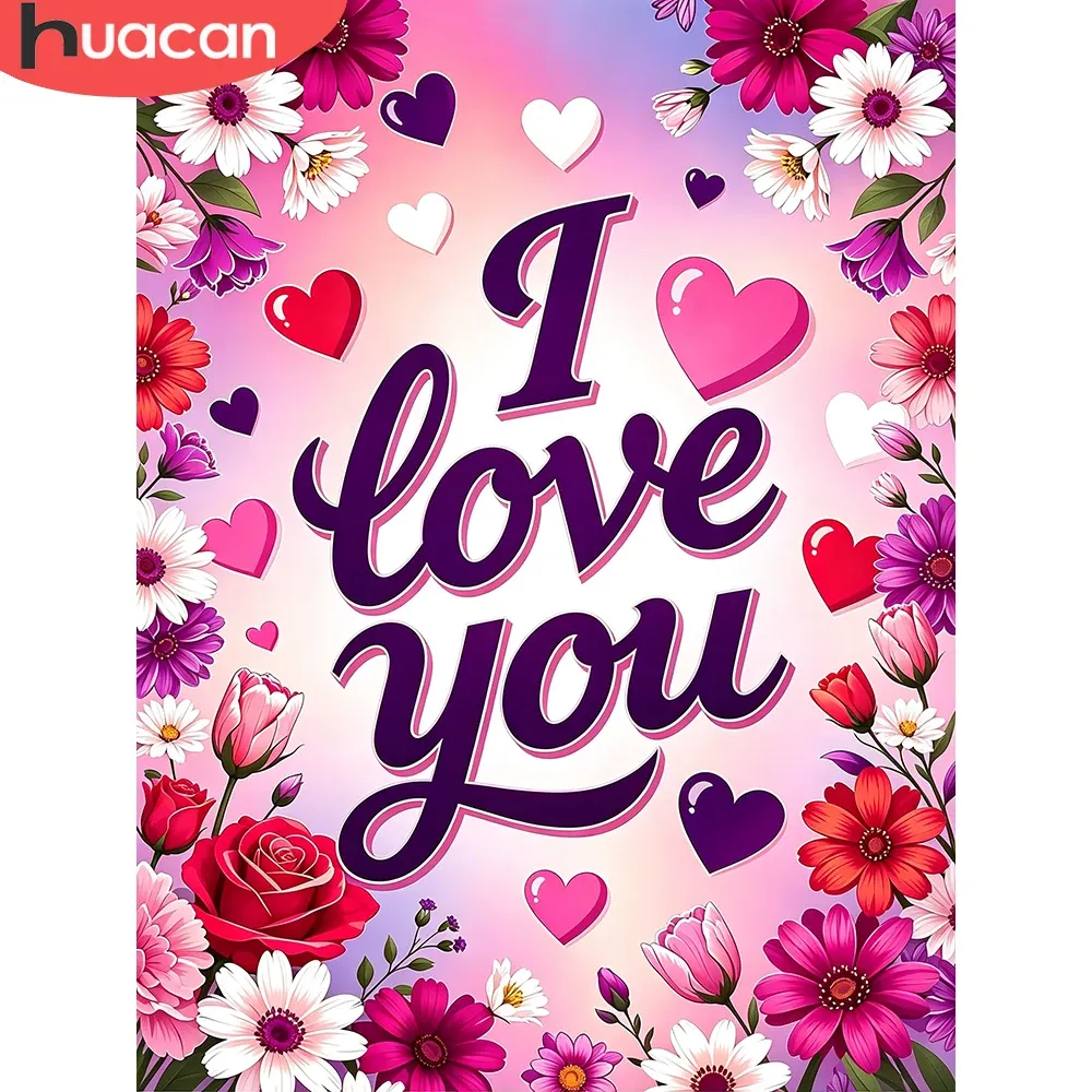Kits peinture diamant motifs amour 20 à 70 cm