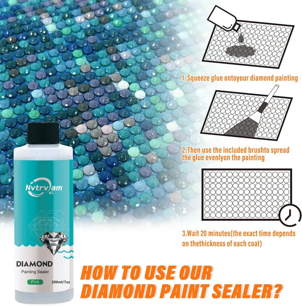 Lot de 1 à 3 scellants brillants pour peinture diamant