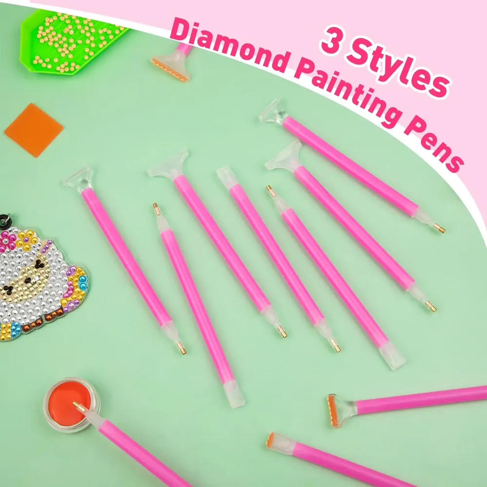 Lot de 10 stylos broderie diamant