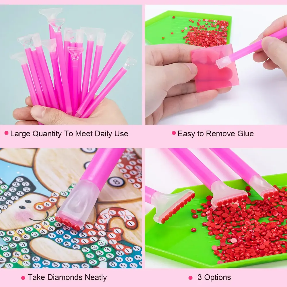 Lot de 10 stylos broderie diamant