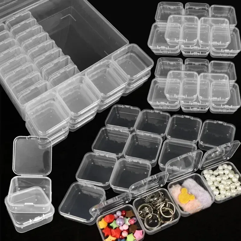 Lot de 14 ou 30 boîtes rangement strass et perles