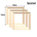 Lot de 3 cadres bois pour toile et peinture diamant – Couleur 3pcs 15x15cm