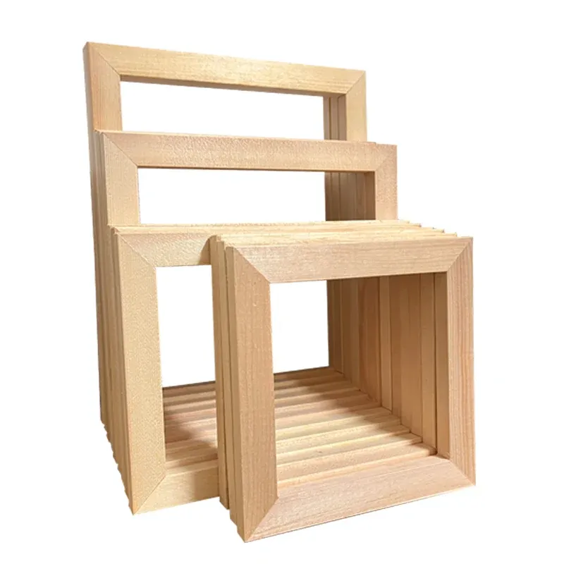 Lot de 3 cadres bois pour toile et peinture diamant