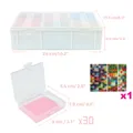 Lot de 30 plateaux et boîte de rangement pour peinture diamant – Couleur 30pcs Tray Set