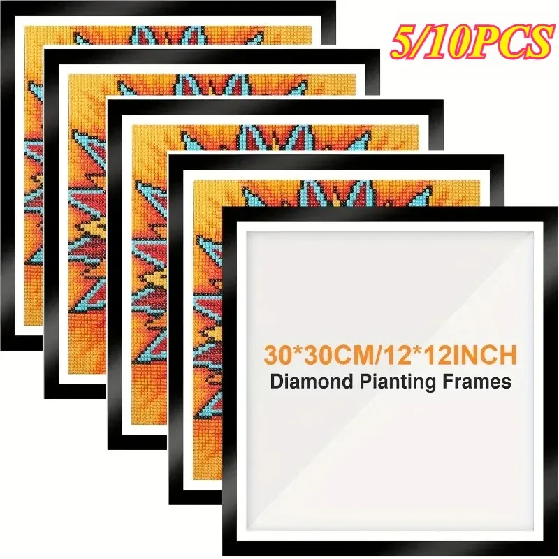Lot de 5 à 10 cadres magnétiques pour peinture diamant 30x30 cm