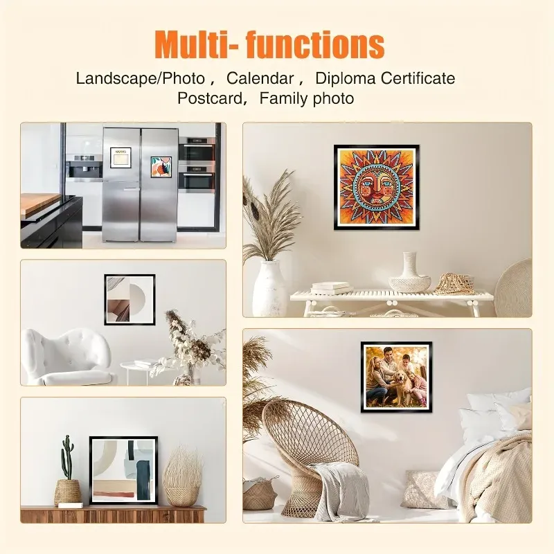Lot de 5 à 10 cadres magnétiques pour peinture diamant 30x30 cm