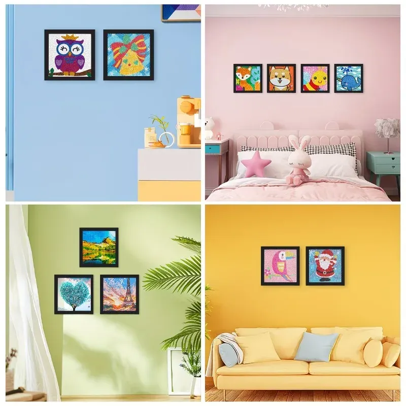 Lot de 5 à 10 cadres magnétiques pour peinture diamant 30x30 cm