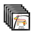 Lot de 5 cadres magnétiques noirs 30x30cm – Couleur noir