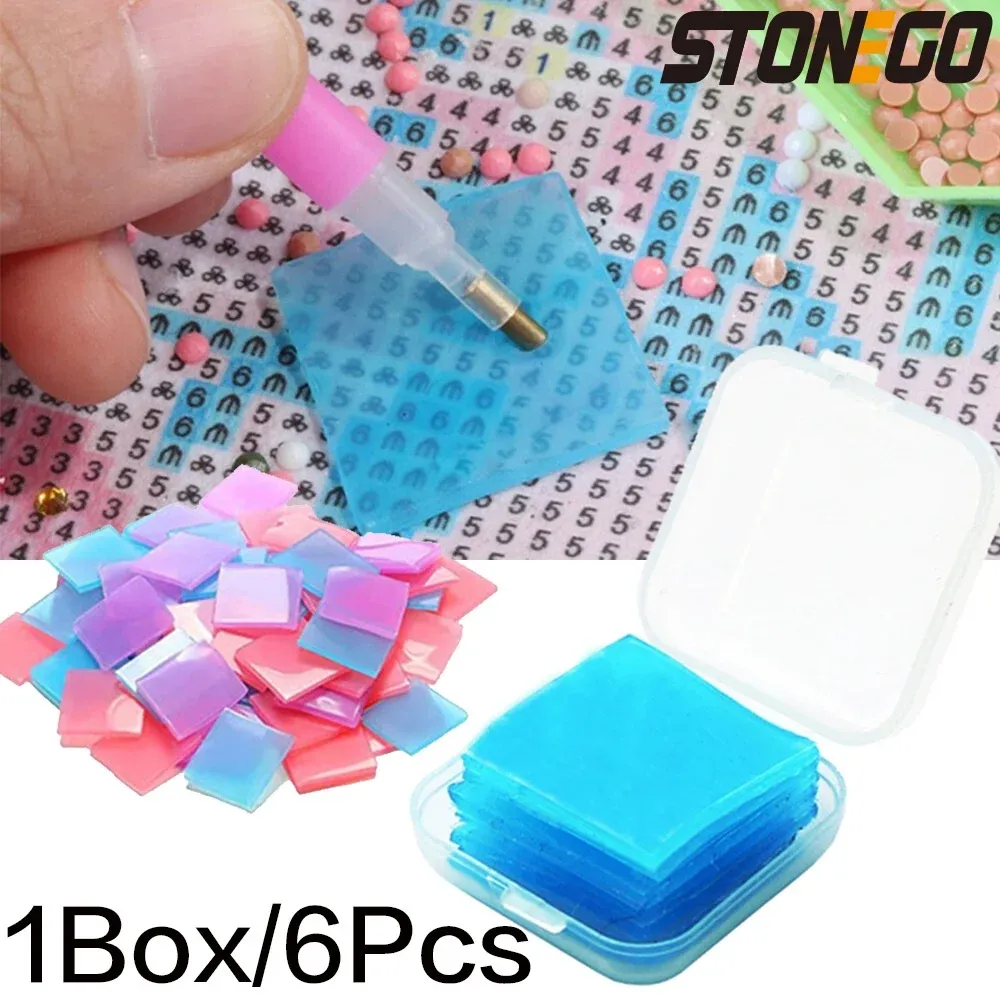 Lot de 6 argiles pour peinture diamant avec boîte